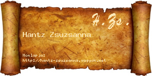Hantz Zsuzsanna névjegykártya